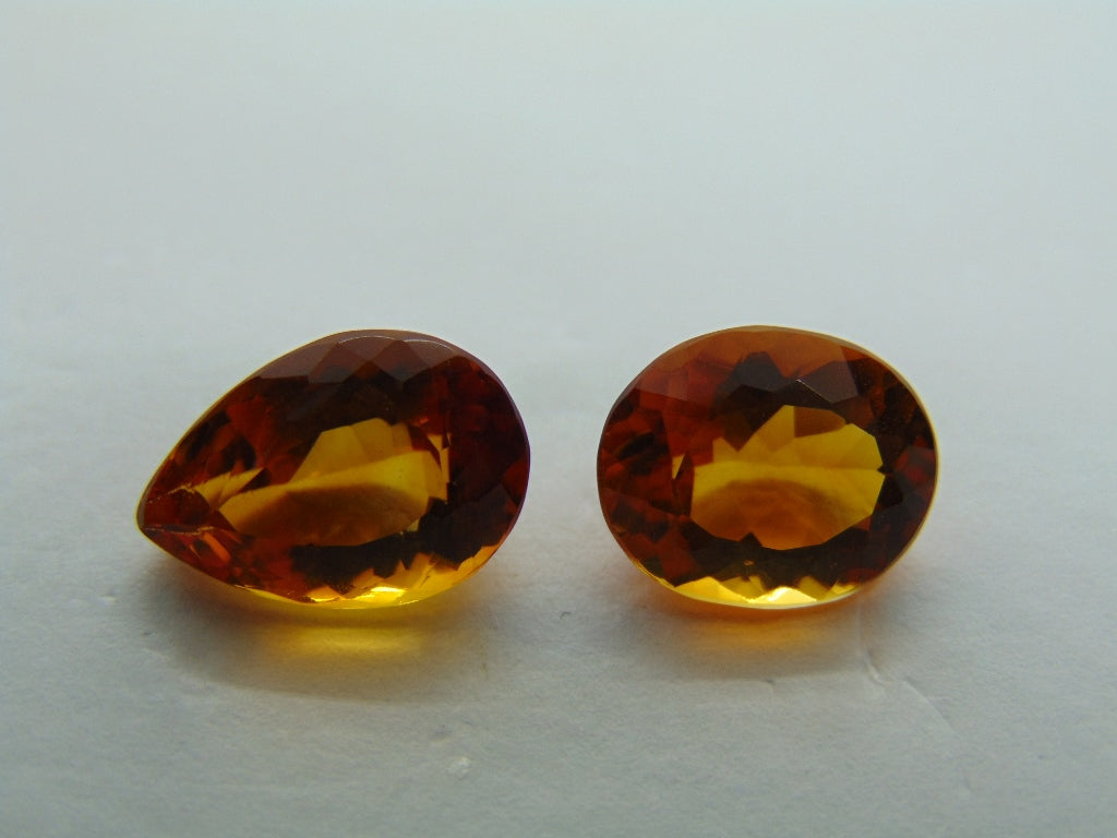 8.85ct Citrine 13x9mm 15x9mm