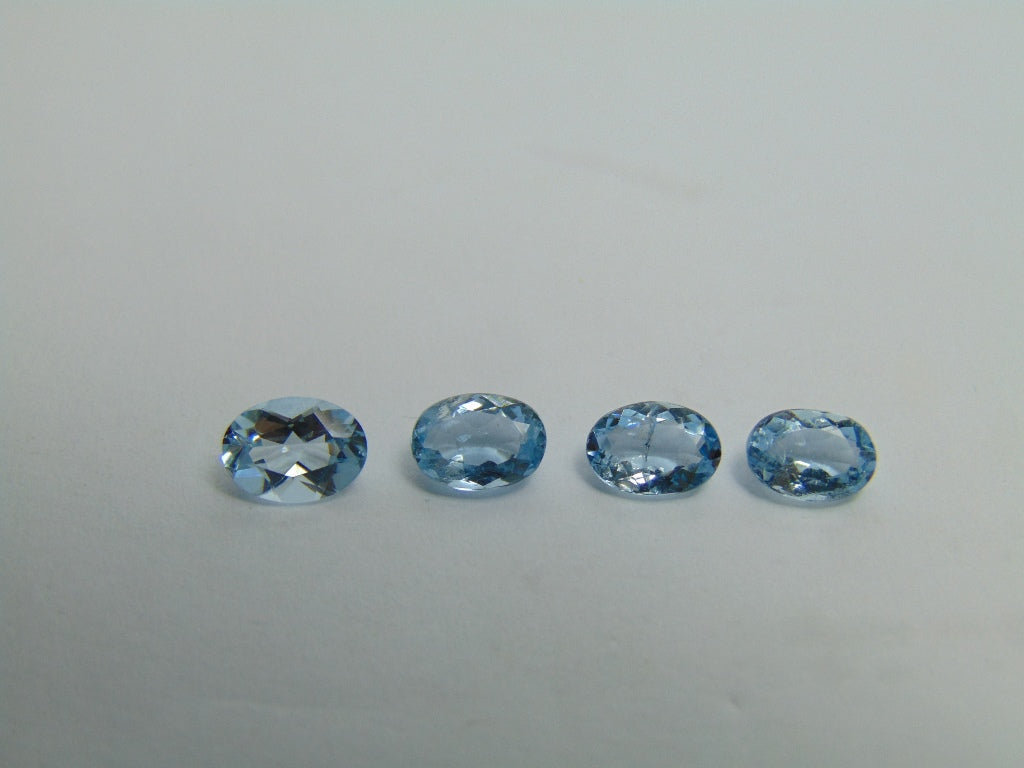 2.38ct Aquamarine 6x4mm 7x5mm