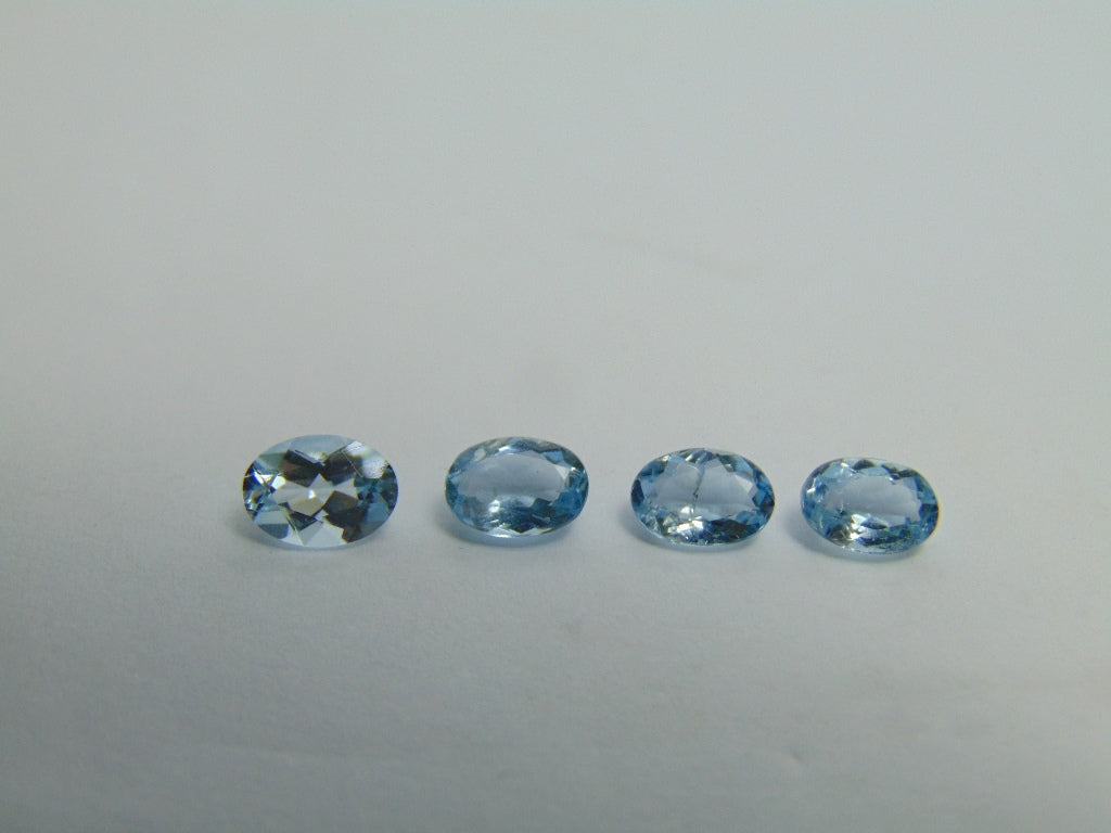 2.38ct Aquamarine 6x4mm 7x5mm