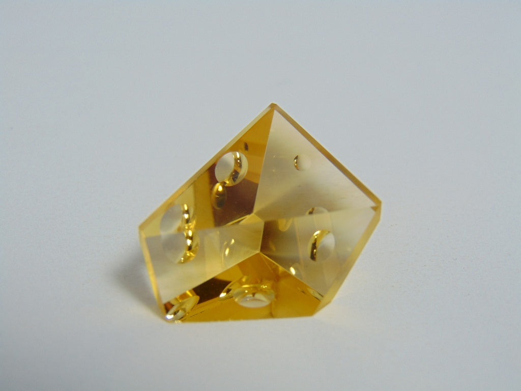 18.30cts Citrine With Bubbles 22x11mm
