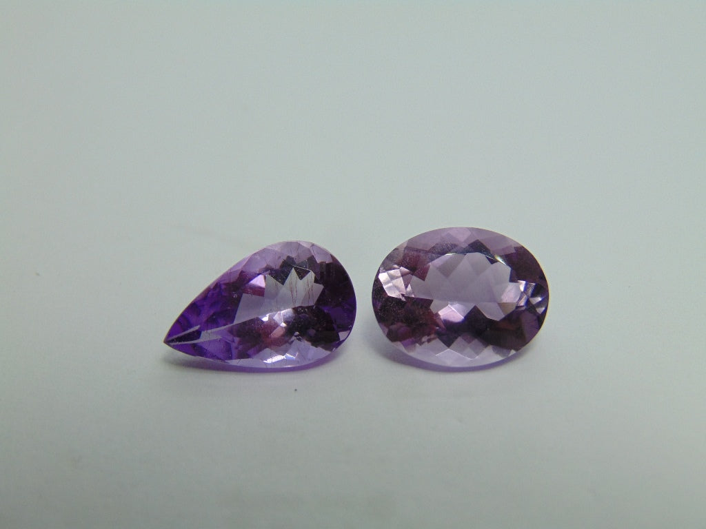 14ct Amethyst 16x10mm 15x12mm