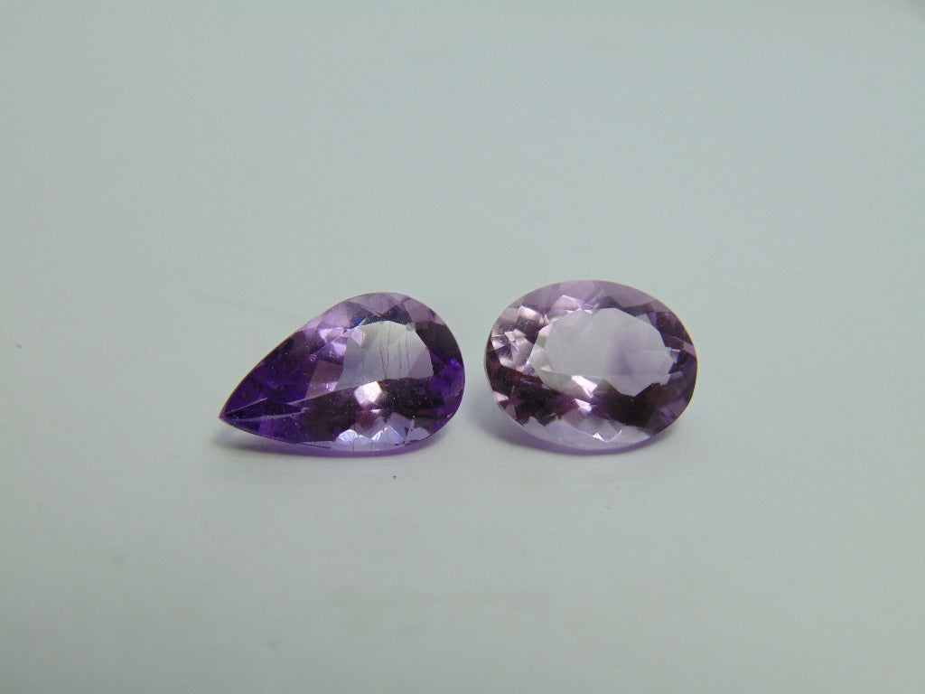 14ct Amethyst 16x10mm 15x12mm